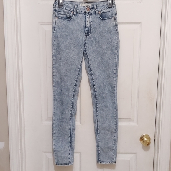 Bullhead High Rise Skinniest acid-washed Denim Jeans Sz 3 - Picture 2 of 13